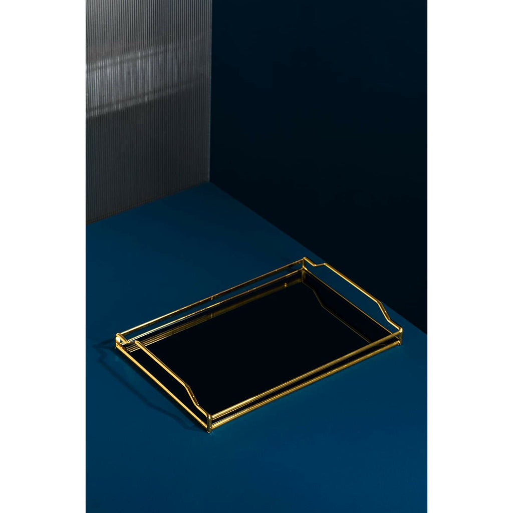 Black Mirrored Tray