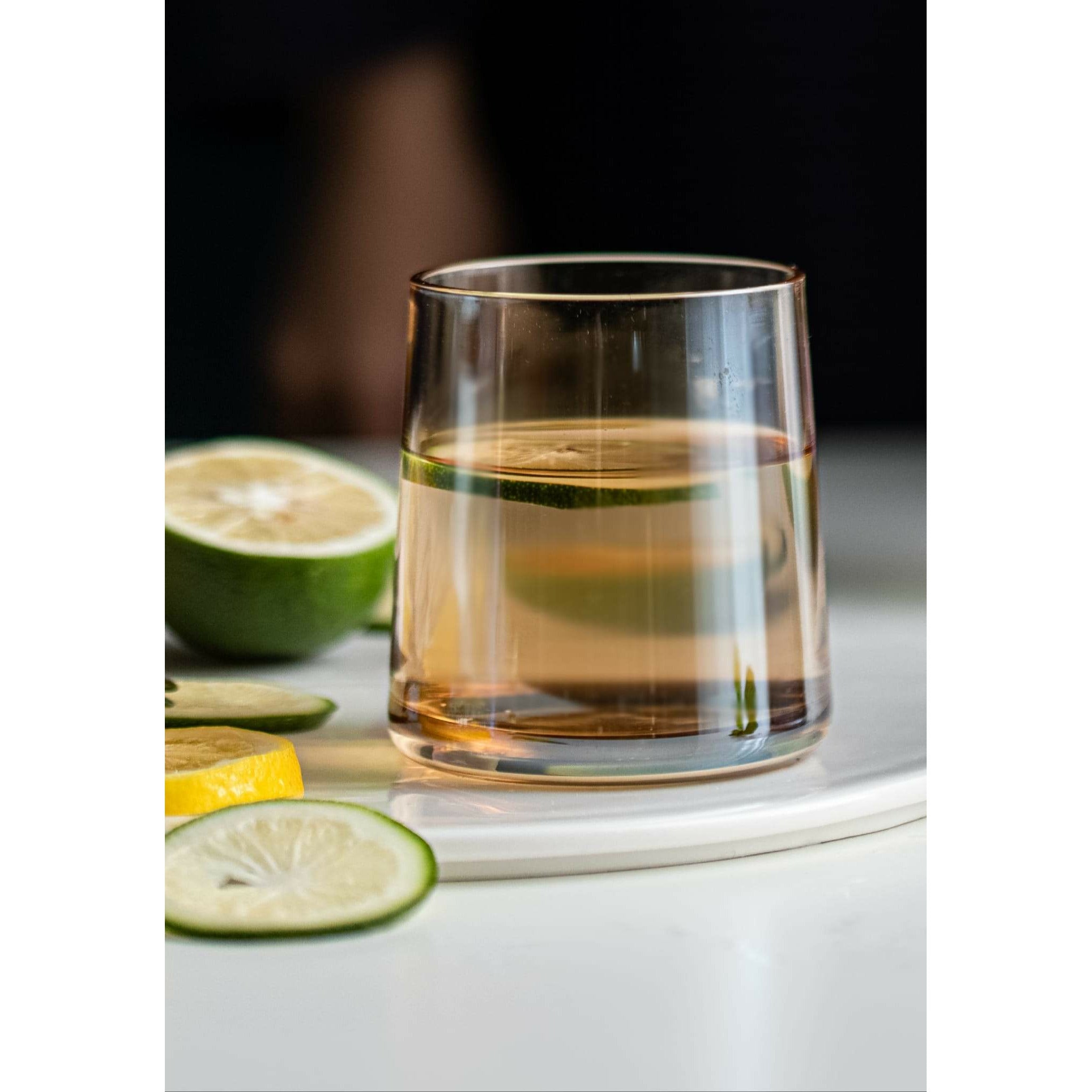 Amber Colored Drinking Glasses