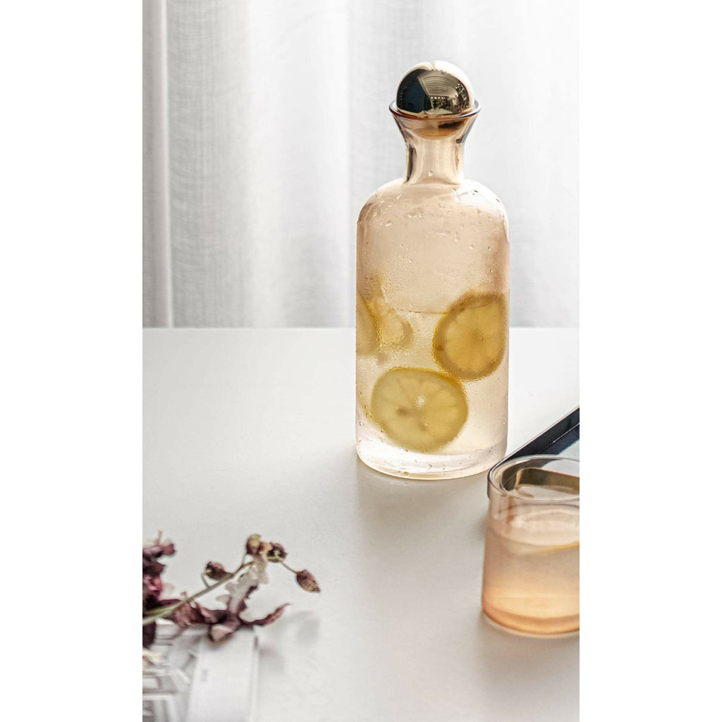 Amber Colored Decanter, Ball Top