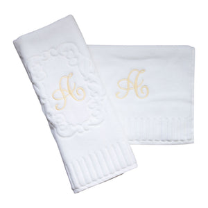White Velvet Hand Towels