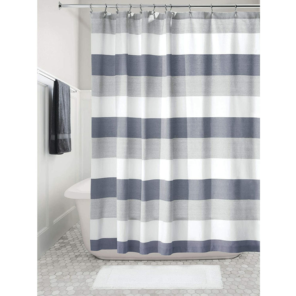 Wide Multi Stripe Shower Curtain