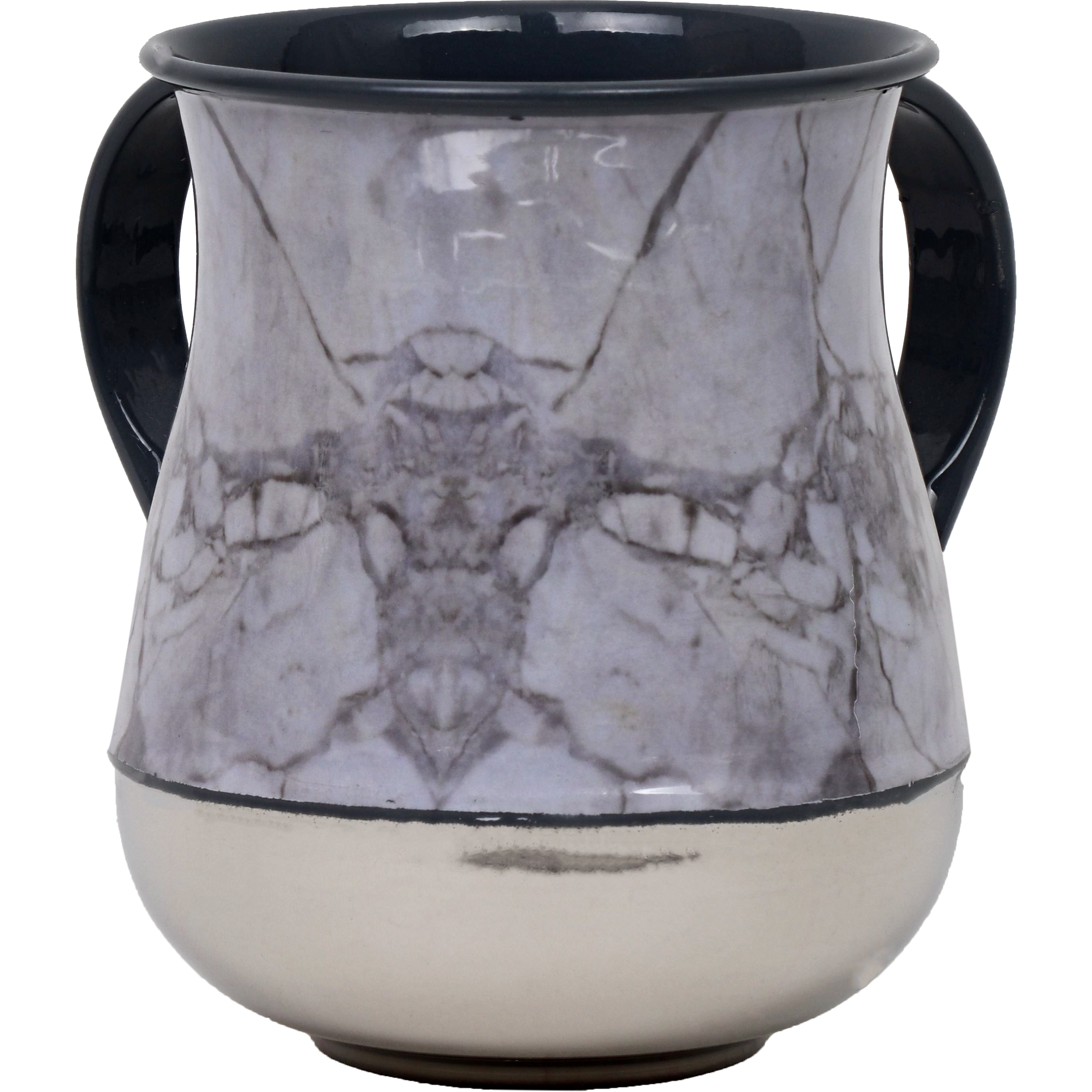 Marble Silver and White Washcup